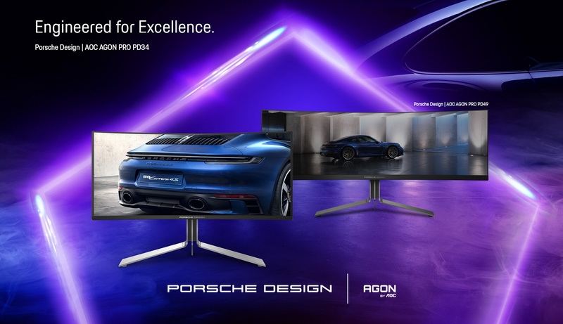 AOC и Porsche Design выпустили изогнутый игровой монитор Porsche Design AGON PRO PD34 — 34 дюйма, QD-OLED, 1440p и 240 Гц