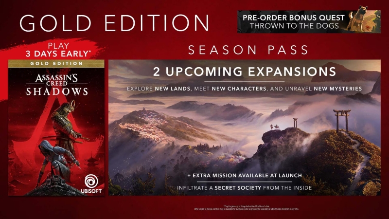 Ubisoft перенесла Assassin&rsquo;s Creed Shadows на три месяца и подтвердила релиз игры в Steam