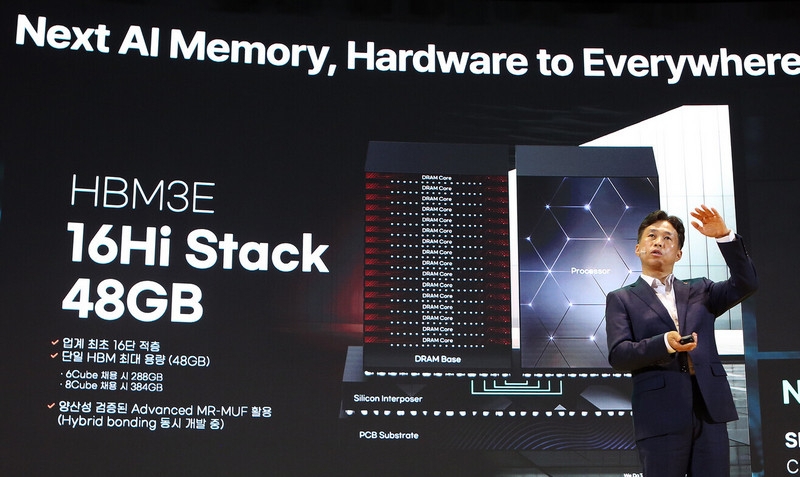 SK hynix представила первые в мире стеки HBM3E из 16 кристаллов&nbsp;&mdash; 48 Гбайт в одном модуле