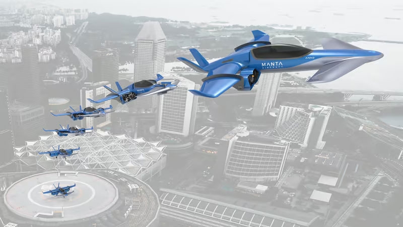 Представлен футуристический электролёт Manta Aircraft&nbsp;&mdash; до 300 км на скорости 240 км/ч