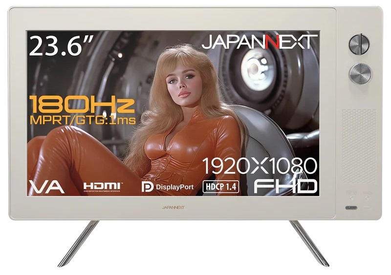 В Японии выпустили геймерский монитор в стиле телевизора из 60-х &mdash; с &laquo;крутилками&raquo; и&nbsp;ч/б-режимом