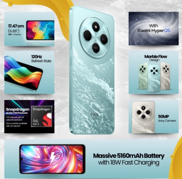 Xiaomi представила смартфон Poco M7 Pro 5G &mdash; Dimensity 7025 Ultra, камера 50 Мп и батарея на 5110 мА&middot;ч по цене от $175