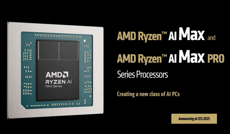 AMD представила мобильные чипы Ryzen AI Max — их встроенная графика быстрее RTX 4090 в ИИ