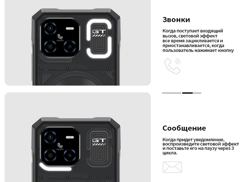 Doogee выпустила прочный смартфон&nbsp;Blade GT с яркой и необычной подсветкой