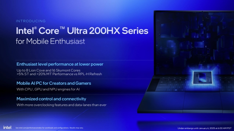 Intel представила мобильные процессоры Core Ultra 200HX для самых мощных ноутбуков &mdash; до 24 ядер и 5,5 ГГц