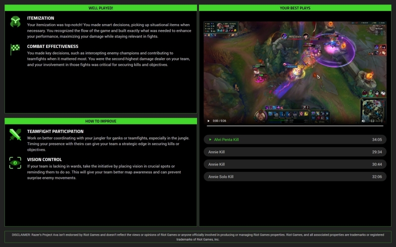 &laquo;Мои знания безграничны&raquo;: Razer представила ИИ-тренера Project Ava для простых игроков и киберспортсменов