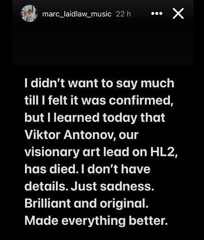 &laquo;Гениальный и самобытный. Всё делал лучше&raquo;: скончался арт-директор Half-Life 2 Виктор Антонов